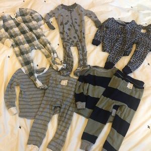 Lot of 6 Burt’s Bees pajamas 12 months
